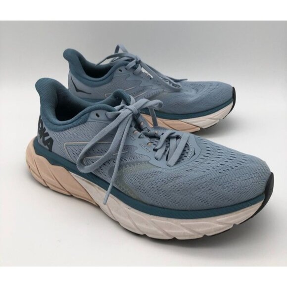 Hoka One One Arahi 5 Running Shoes Blue Fog 1115013 Training Gym Womens 7 D Wide - Picture 1 of 11